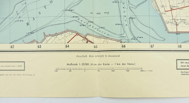 German Mapcard of 'Bruinisse' Holland