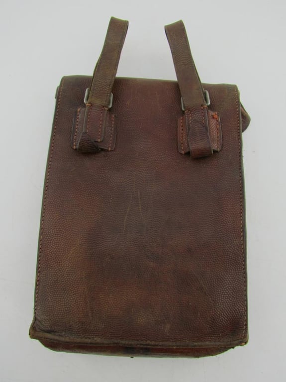 German Brown Leather Map Case with insert