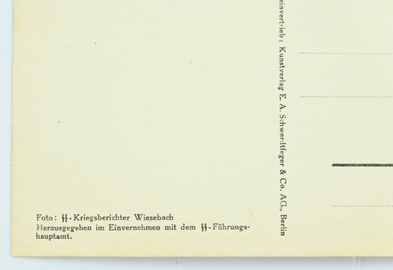 German Waffen-SS Kriegsberichter Postcard 'Unsere Waffen-SS'
