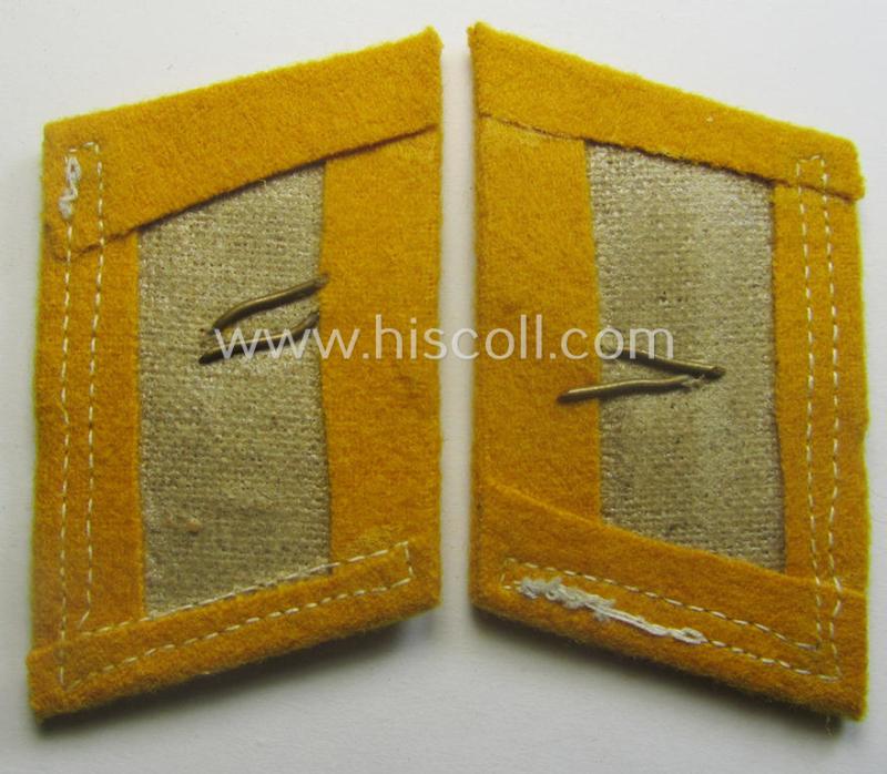 Pair of WH (Luftwaffe) enlisted-mens'- (ie. NCO-type-) collar-patches as intended for a: 'Soldat der Flieger o. Fallschirmjäger-Trpn.' (being of the specific model as intended for the great-coat ie. 'Mantel')