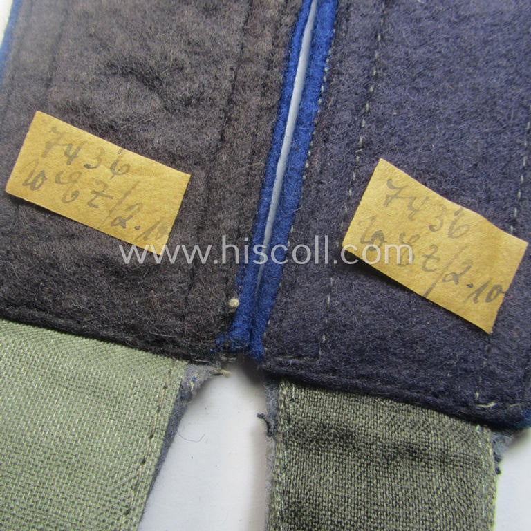 Fully matching - and simply never used! - pair of WH (Luftwaffe) NCO-type shoulderstraps as was intended for usage by an: 'Unteroffizier einer Sanitäts-Abtlgs.'