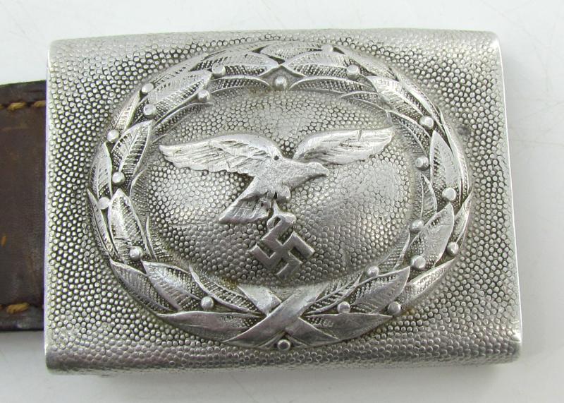 Luftwaffe Tabbed Alumium Belt Buckle ( 1937 LBA ) with Belt