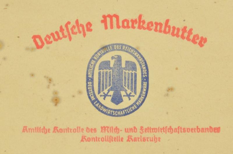German Third Reich Era Paper Butter Wrap