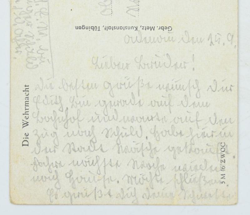 German WH Postcard 'Uns schmeckt's immer!'