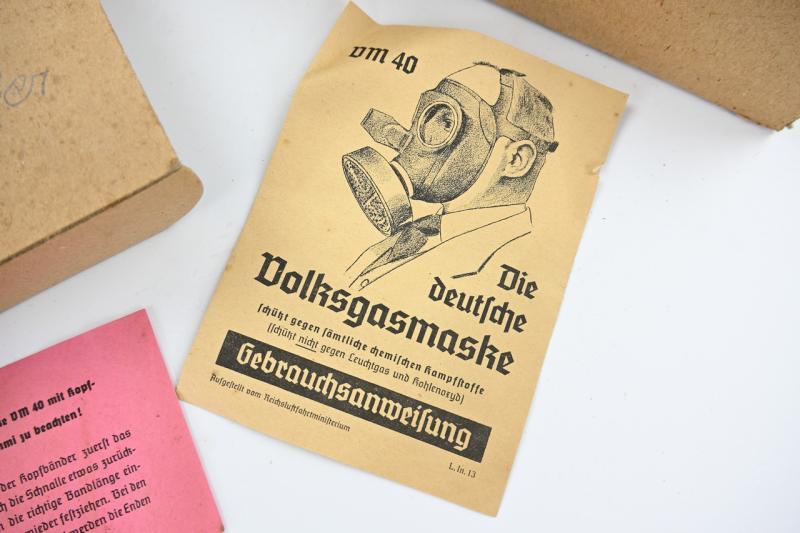 German LS M40 Civil Gasmask with Filter in Box