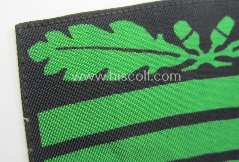 Attractive - clearly used albeit regrettably single! - officers'-pattern, WH (Heeres o. Waffen-SS) rank-insignia-bar (for usage on the camouflaged-uniforms) as used by an officer holding the rank of: 'Hauptmann' (ie.: 'SS Hauptsturmführer')