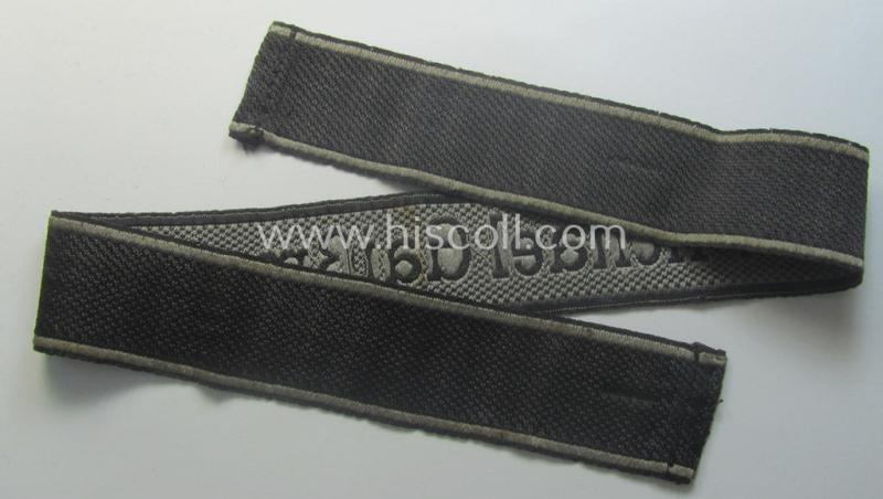 Minimally used and/or worn, Waffen-SS cuff-title (ie. 'Ärmelstreifen') as executed in neat 'BeVo'-weave pattern as intended for a member serving within the: 'SS-Geb.Jäger-Regiment 12' - "Michael Gaißmair"