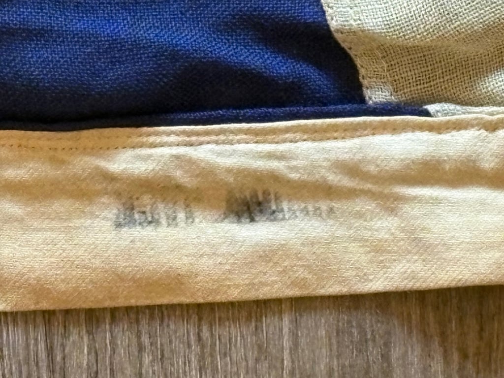 WWII BRITISH STAMPED PANEL STITCHED PATRIOTIC UNION JACK FLAG