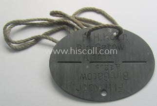 Zinc-based, WH (LW) ie. 'Flieger o. Geschwader'-related ID-disc...