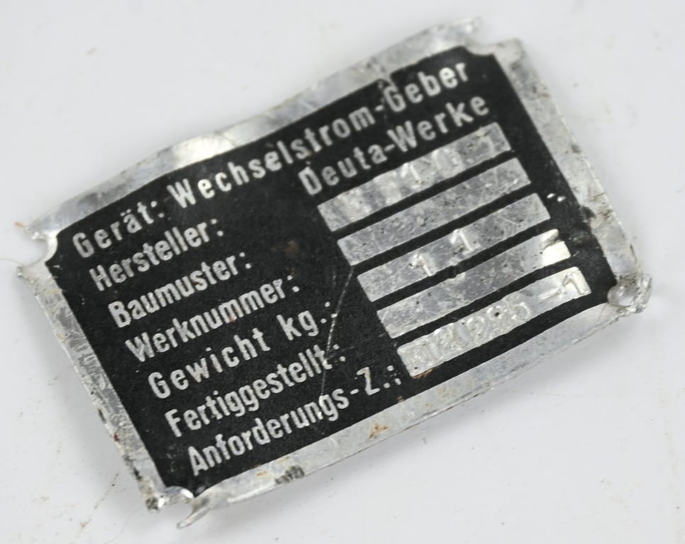 German LW Junkers JU87 Stuka Parts