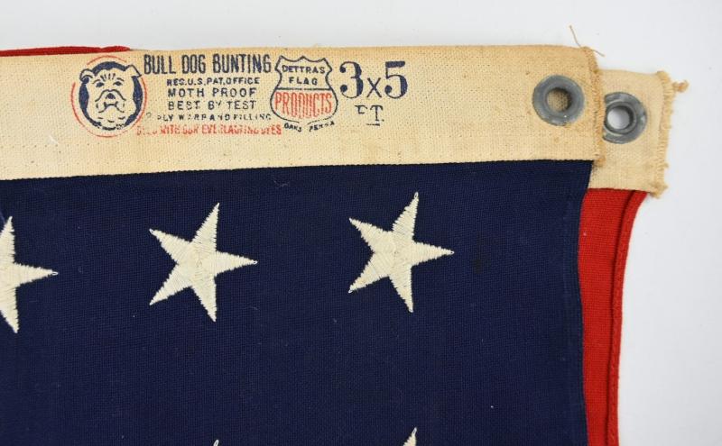 US WW2 48 Star Stars & Stripes National Flag 'Bull-dog'