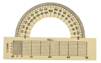 German WH Officer Mapcase Measurement Tool