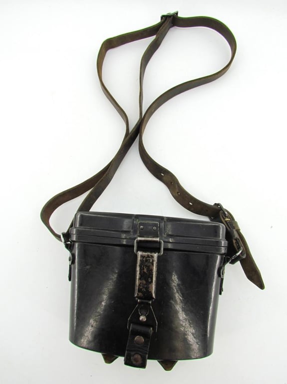 German Black Bakelite Binocular Case with Original Strap