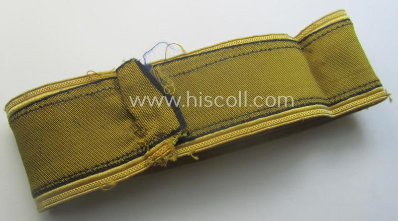 Truly worn- and/or tunic-removed NCO-pattern, WH (Kriegsmarine) cuff-title (ie. 'Ärmelstreifen') entitled: 'Marinehelfer'