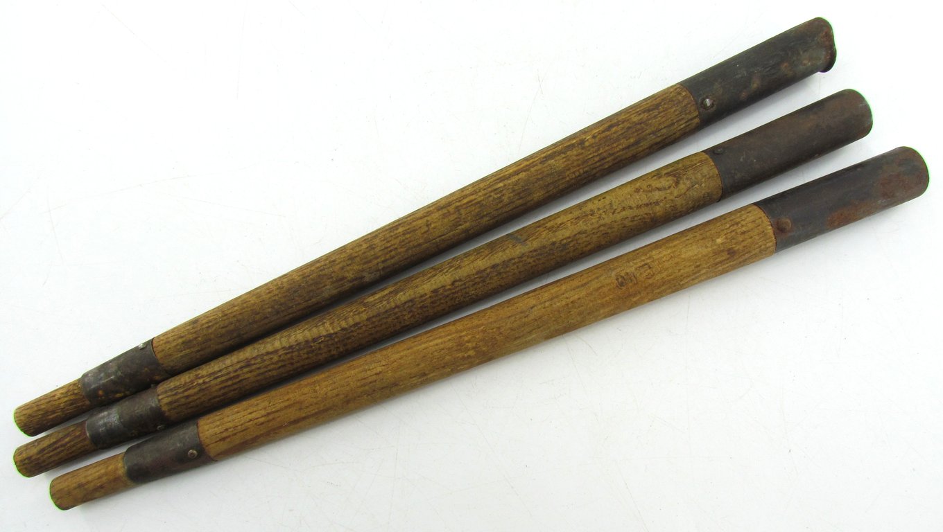 Matching set of 3 wooden tent pegs