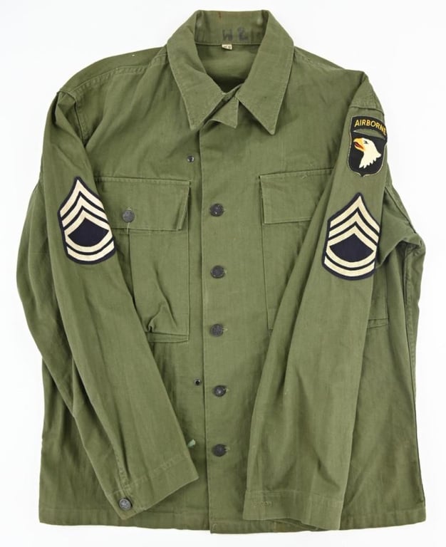 US WW2 HBT Combat Tunic 101st AB