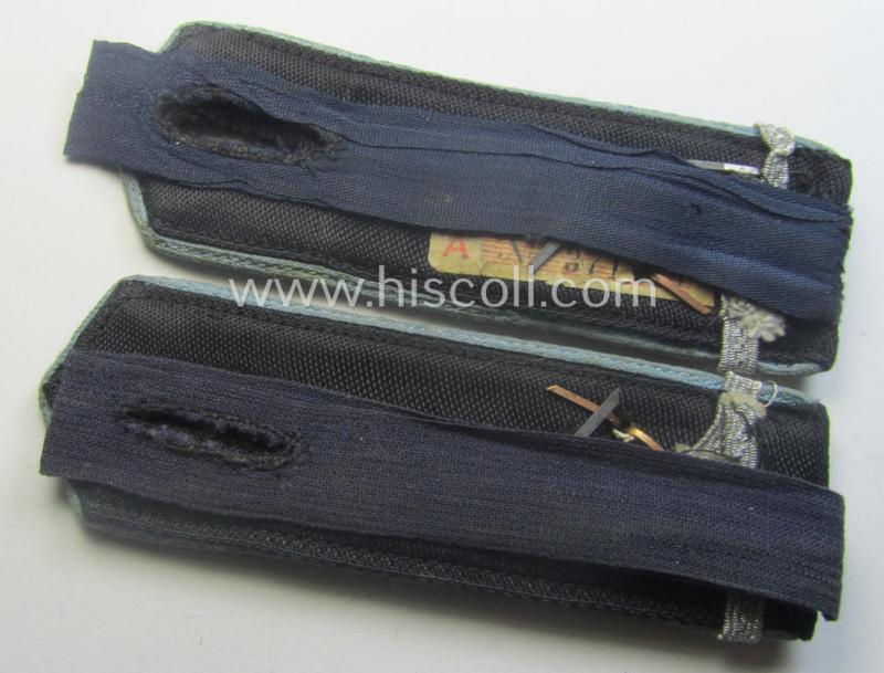 Moderately used pair of: 'Flieger-HJ' (ie. flight 'Hitlerjugend'-) shoulderstraps as was intended for usage by an: 'HJ-Obergefolgschatsführer' who was attached to the: 'Bann 255' (Bann 255 = 'Bann Helmstedt')