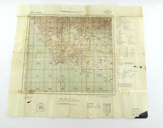 Wehrmacht "Truppenkarte" Littoria ( Italy ) 1943