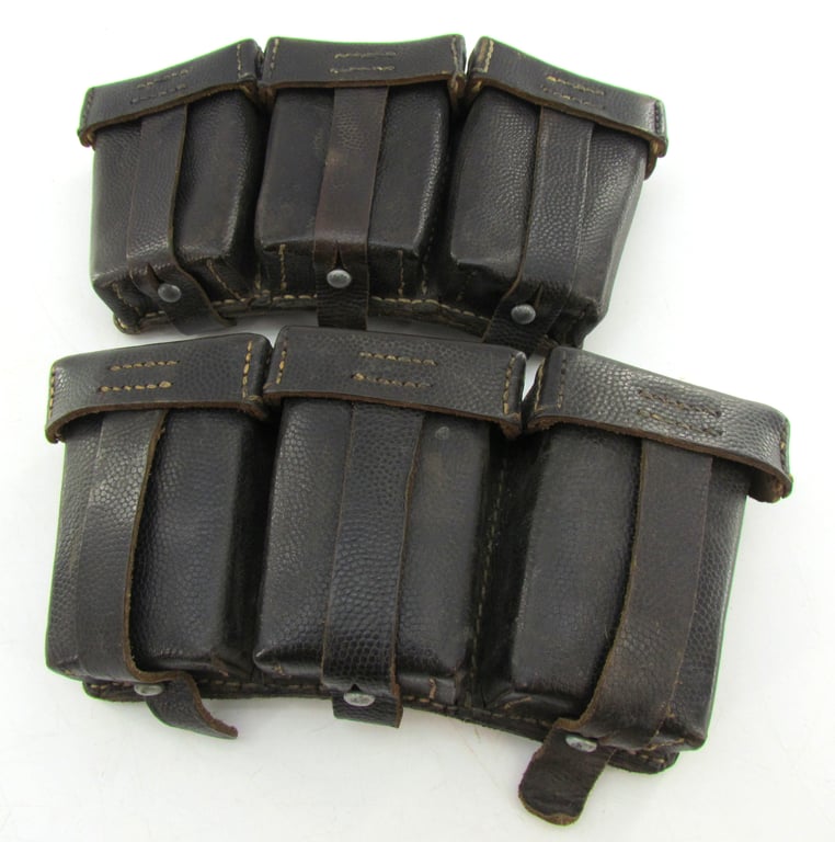 Matching Pair of K98 Ammunition Pouches - RB Numbered “0/0396/0027”