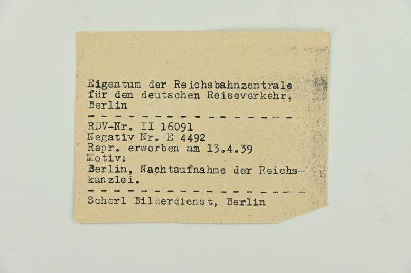 German Third Reich Press Photo 'Reichskanzlei'