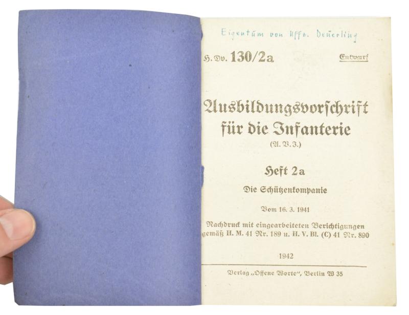 German WH Book 'Infantry Regulations' Part 2a
