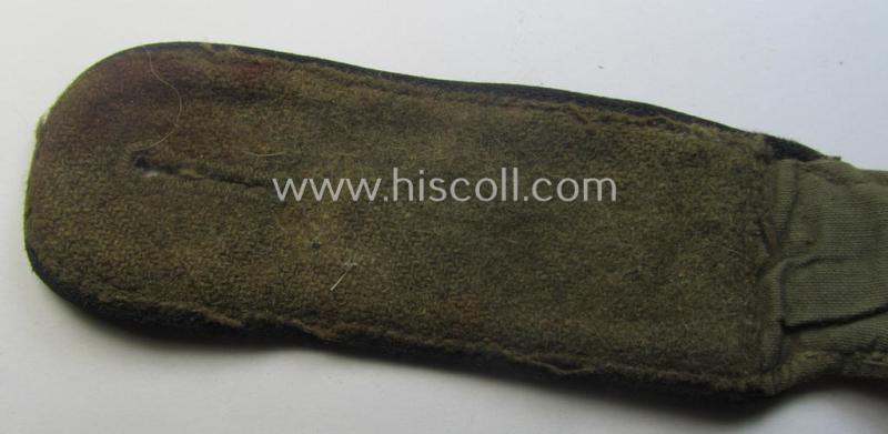 Regrettably single - but nevertheless rarely encountered! - WH (Heeres) 'tropical' (ie. truly 'DAK'-related!) EM-type shoulderstrap as was intended for a: 'Soldat der Pionier-Trpn.'