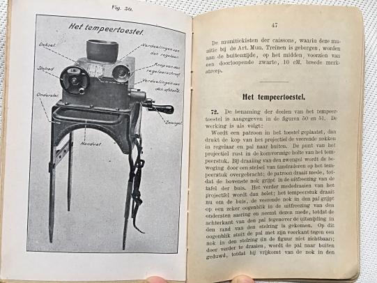 Dutch Artillery Pocketbook 1920