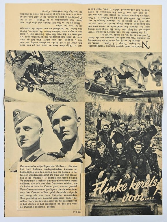 German Dutch Waffen-SS Recruitment Flyer