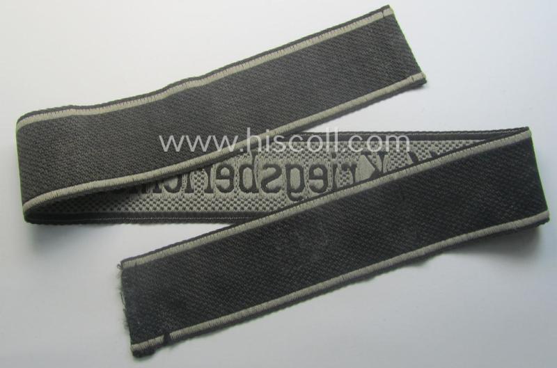 Full-length - and hardly- ie. never used! - 'BeVo'-woven Waffen-SS cuff-title: 'SS-Kriegsberichter'