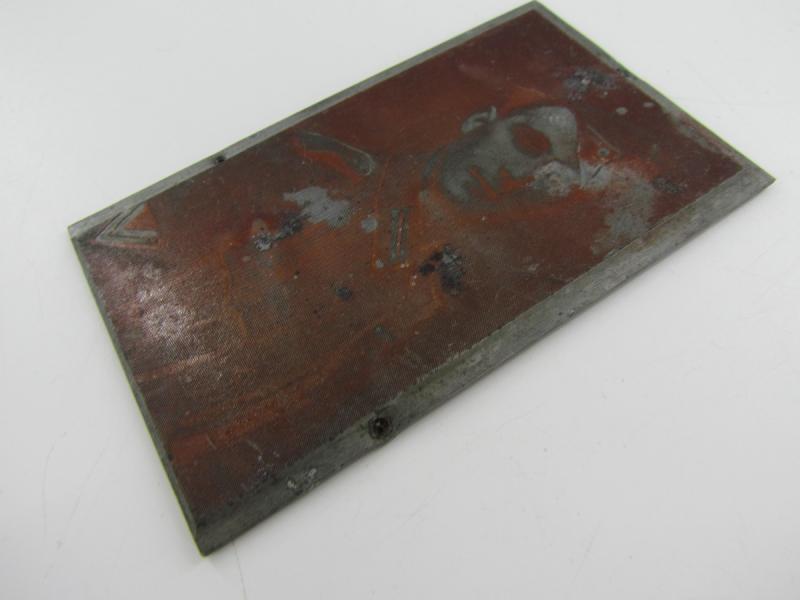 Original German Newspaper Photo “Druckplatte” (printing plate)