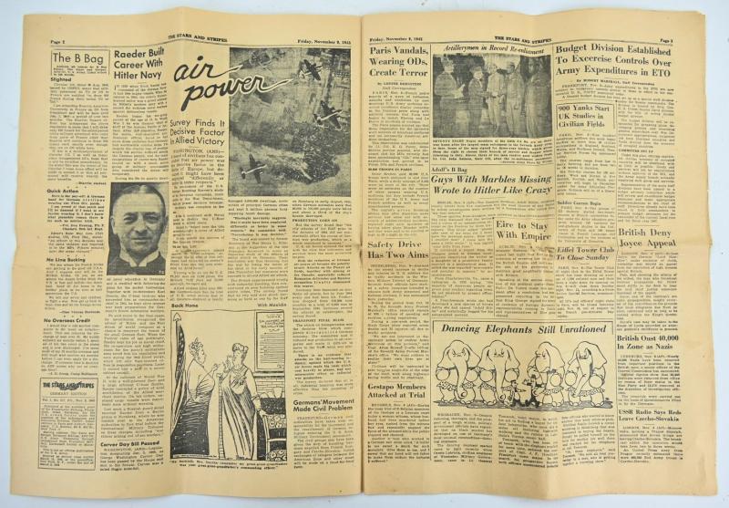 US WW2 The Stars and Stripes Newspaper