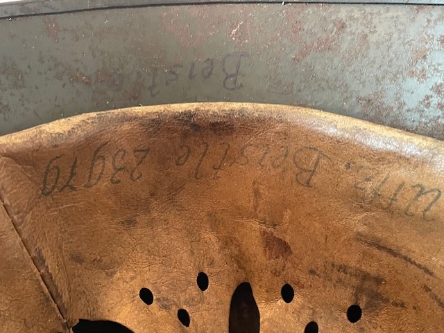 WWII GERMAN M35 WEHRMACHT HELMET NAMED.