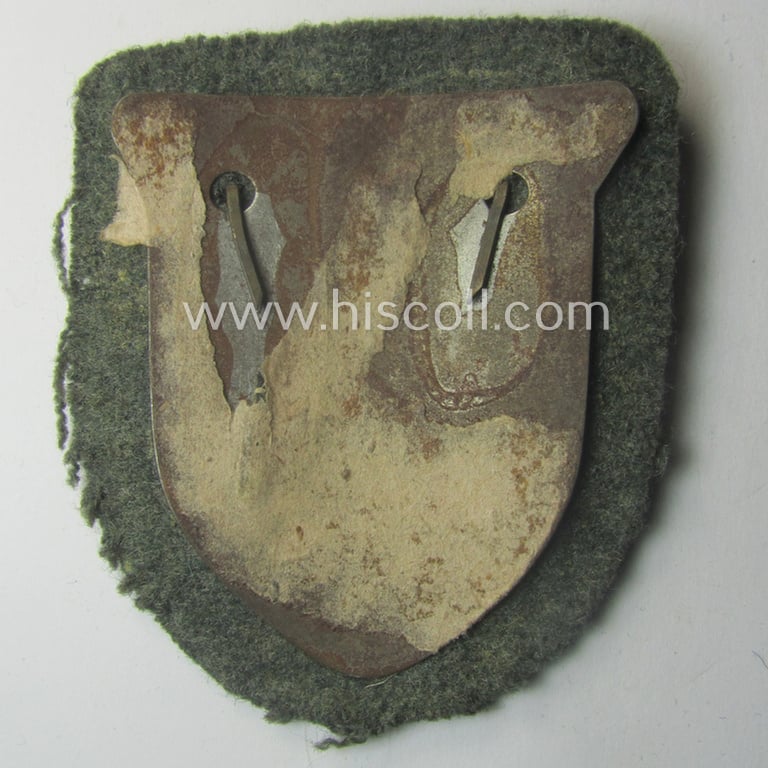 Moderately used- and/or carefully tunic-removed, WH (Heeres o. Waffen-SS) 'Krim'-campaign-shield