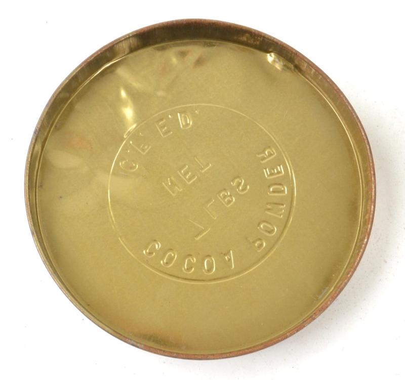 British WW2 Cocoa Powder Tin Can