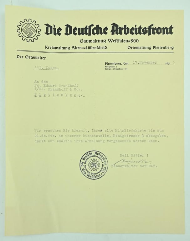 German DAF Member Document set