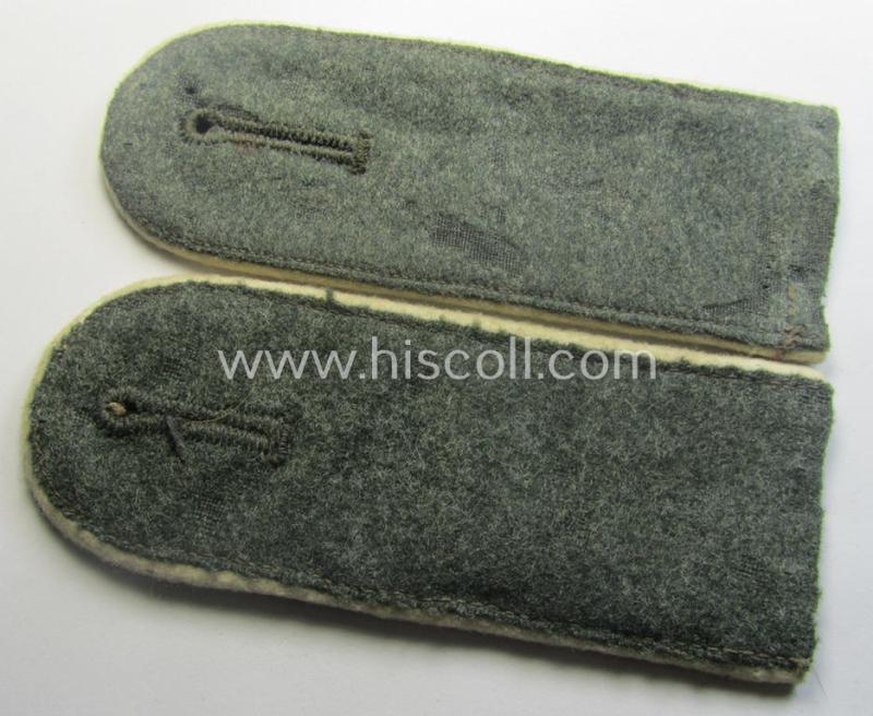 Pair of WH (Heeres) neatly 'cyphered', EM-type shoulderstraps: 'Soldat des Infanterie-Rgts. 19'