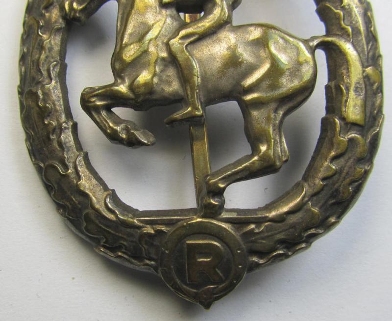 Attractive - and actually fairly scarcely encountered! - so-called: 'Deutsches Reiterabzeichen der 3. Klasse (ie. 'in Bronze') being a maker- (ie. 'L.Chr. Lauer'-) marked example that comes in a moderately worn condition