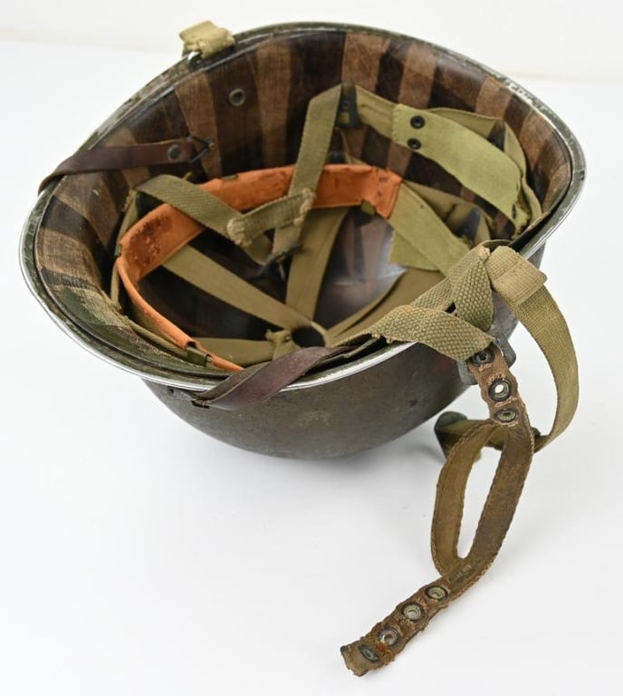 US WW2 82nd Airborne Division 508th Parachute Infantry Regiment Combat Helmet