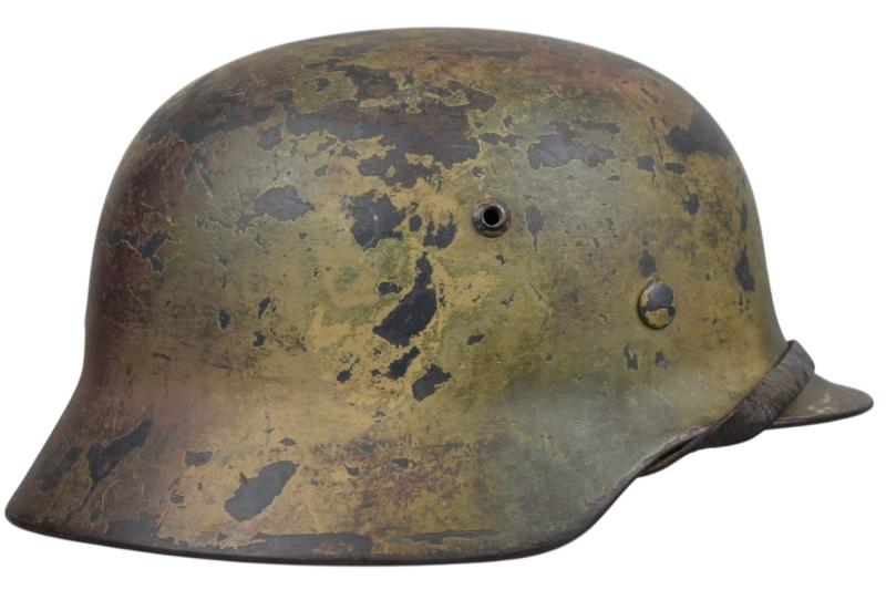 M35 Luftwaffe double decal ‘Normandy’ camouflage helmet SE64