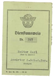 German Police Membercard ''Reiter Karl'