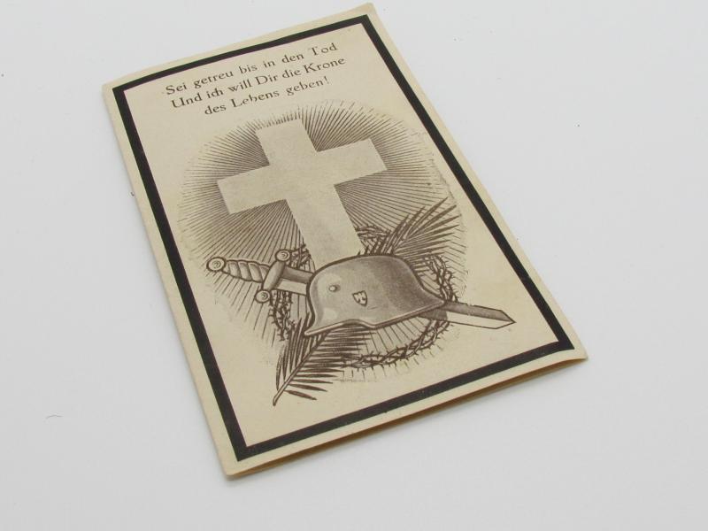 Wehrmacht ( Gebirgsjäger ) Death Card