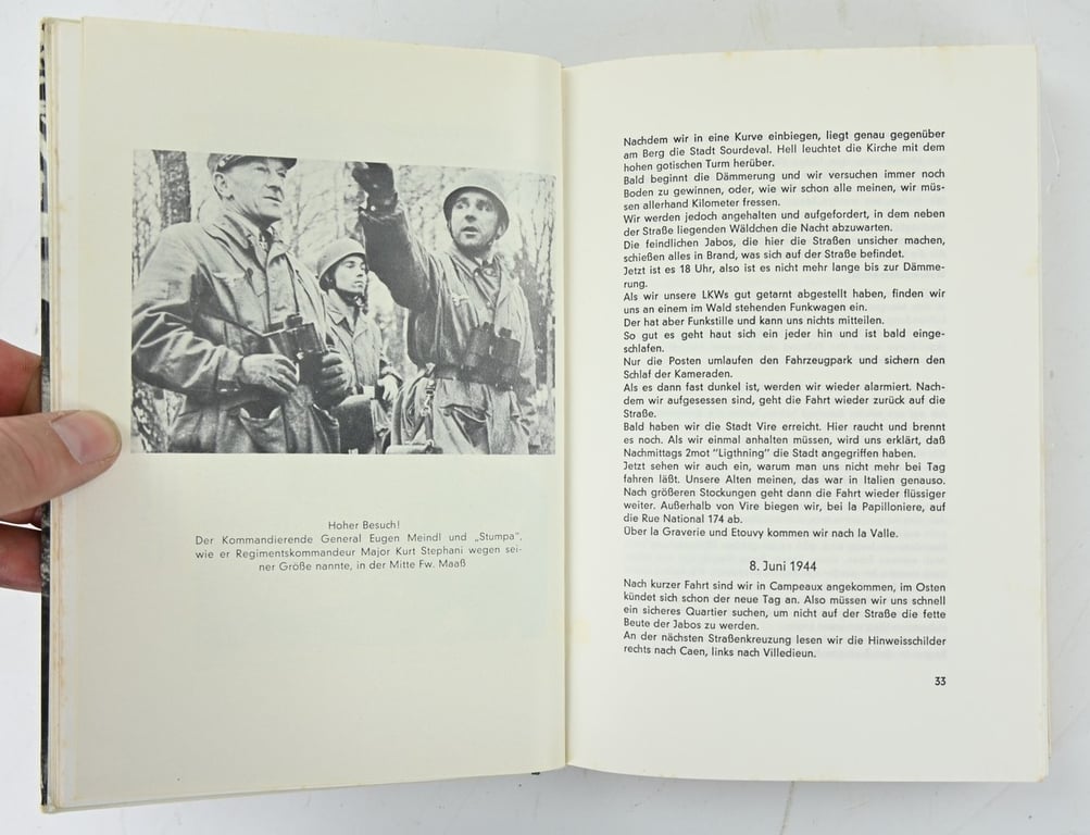 German Signed Book ''Sacrifice of the German Fallschirmjäger - Normandy - Ardennes''