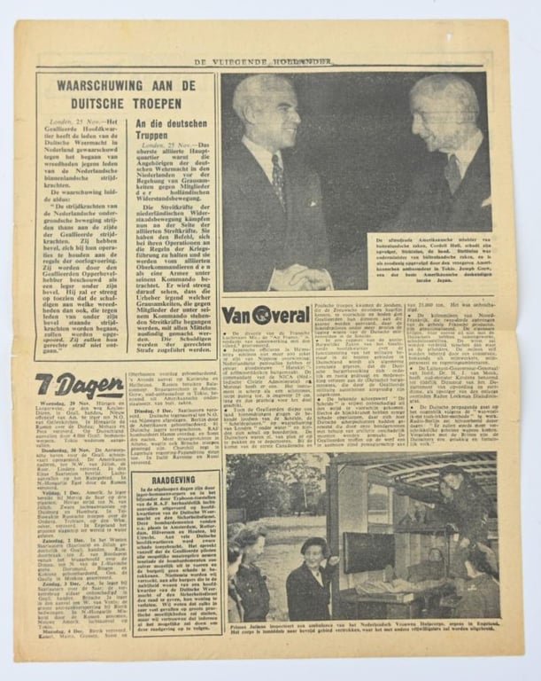 Allied Droppingsflyer 'De Vliegende Hollander' 19 January 1945
