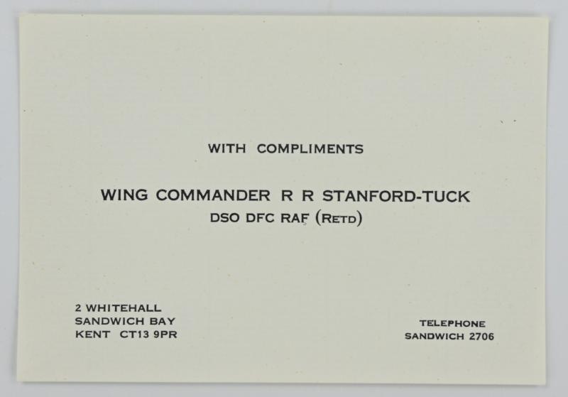 Signature of British RAF Legend Robert Stanford Tuck