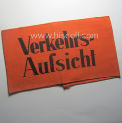 WH (Heeres) related armband (ie. 'Armbinde') entitled: 'Verkehrs-Aufsicht'...