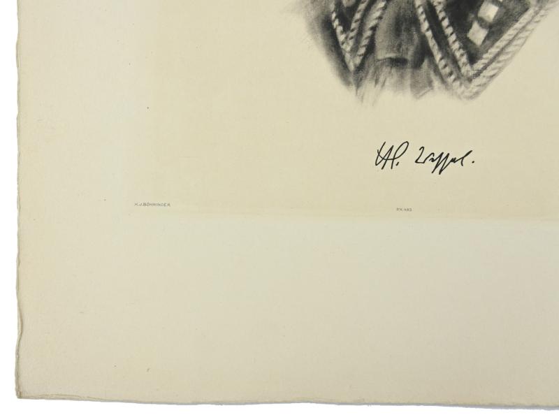 German Portrait Print/Litho of Horst Wessel by K.J.Böhringer