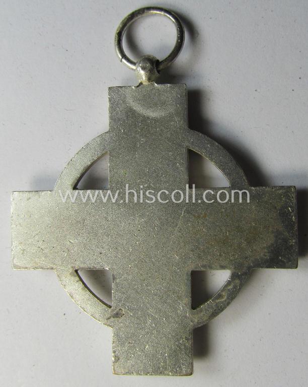 Superb - and actually scarcely encountered! - nicely enamelled, so-called: 'Feuerwehr-Ehrenzeichen der II. Stufe' that comes mounted onto its full-length piece of ribbon (ie. 'Bandabschnitt') as issued ie. worn