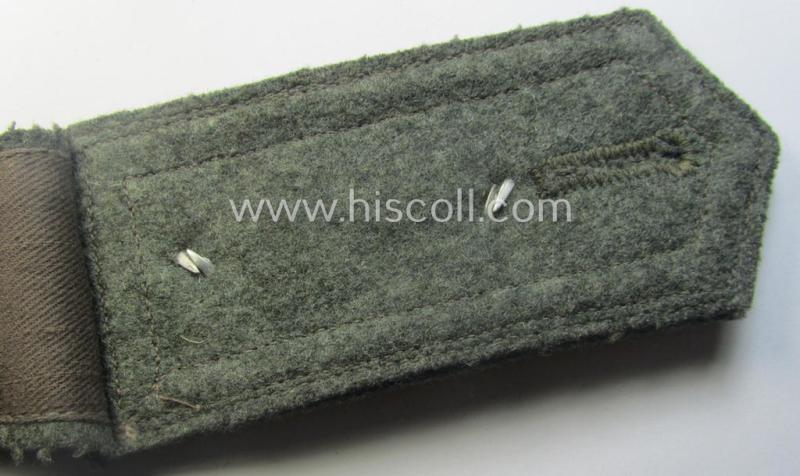 Single, 'cyphered'- (and I deem early- ie. mid-war-period) WH (Kriegsmarine) NCO-type shoulderstrap as was intended for usage by an: 'Oberfeldwebel eines Küsten-Artillerie-Rgts.'