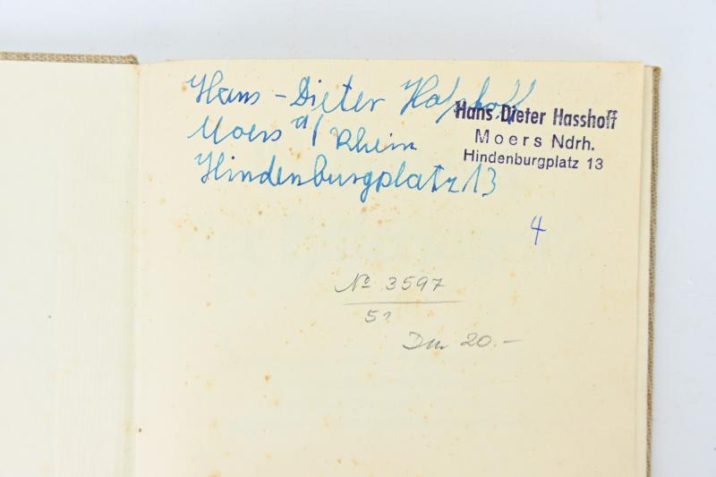 German HJ Songbook 'Liederblatt der Hitlerjugend'