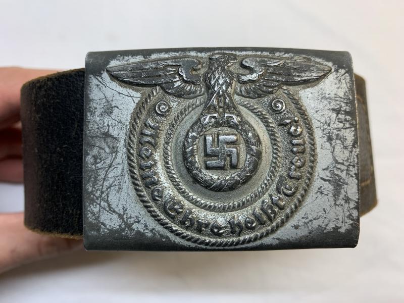Waffen-SS Steel Buckle and Leather Belt